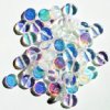 50 8x3mm Transparent Crystal AB Flat Disk Beads